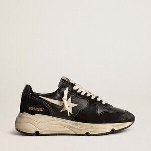 Golden Goose Women's Running Sole Sneakers – Black Nappa and Suede, Size 37